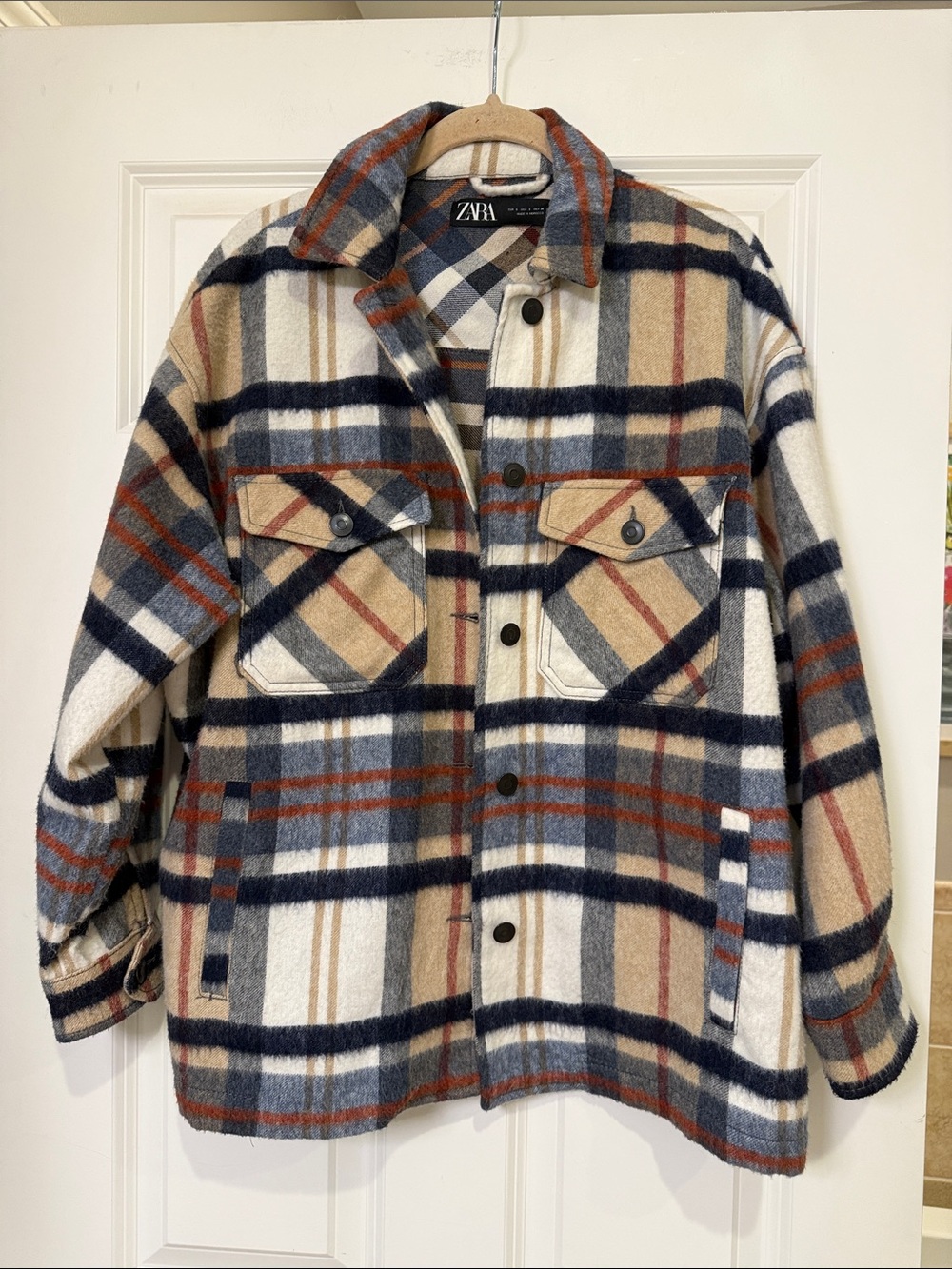 Zara Plaid Shirt Jacket